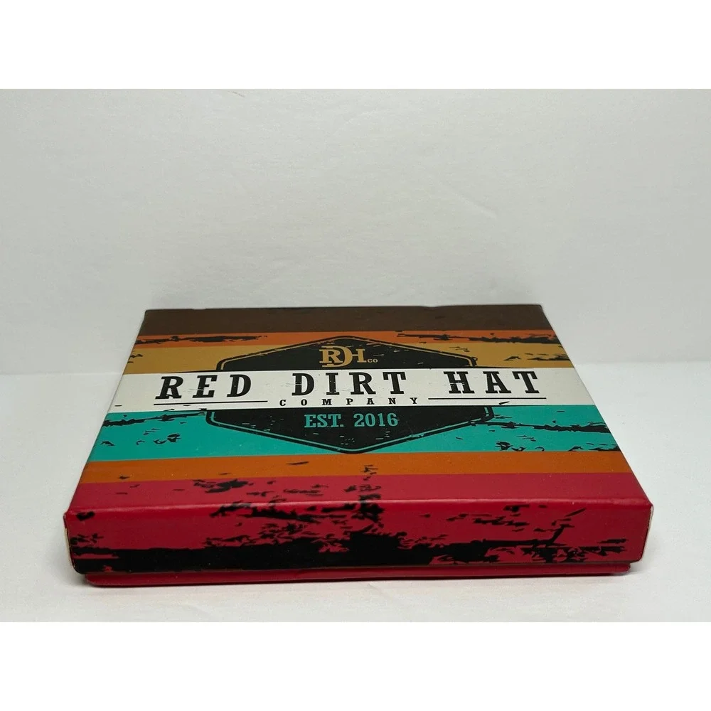 Red Dirt Hat Co. Bi-Fold Wallet Southwestern‎ Brown Leather Mens Brand New Aztec